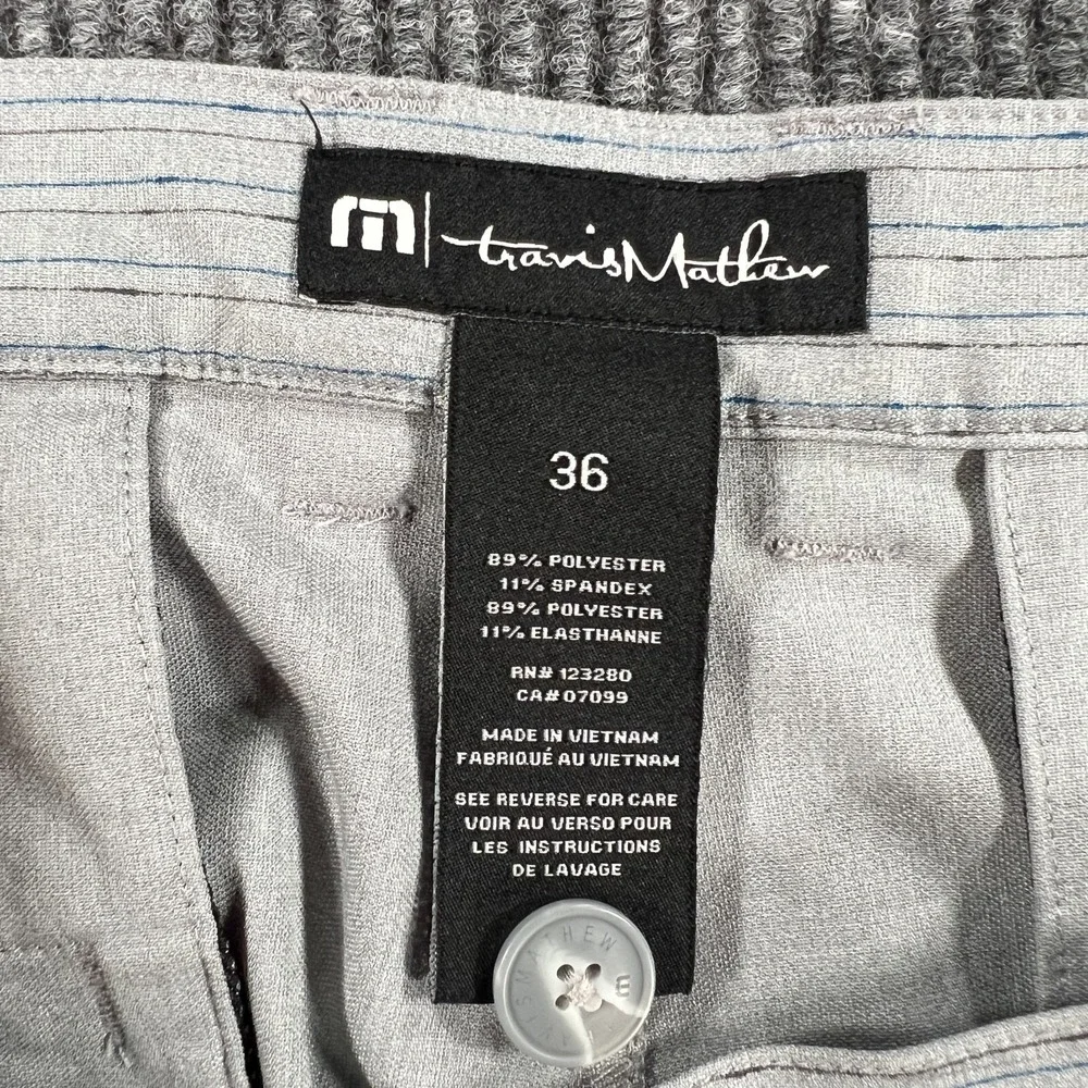 Travis Mathew Shorts Mens Size 36 Gray Golf Chino Lightweight Casual Outdoor